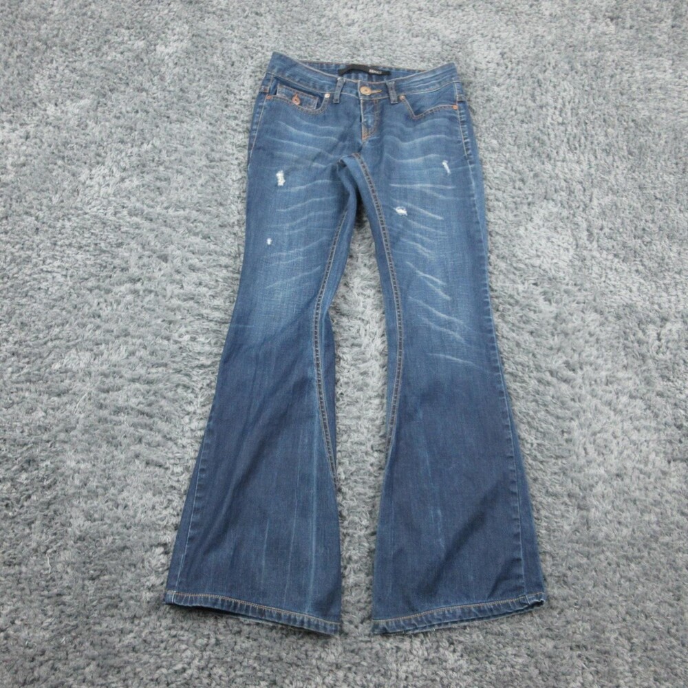 Animale Jeans Womens 40 Blue Distressed Flare Bootcut 100% Cotton Brazil 30x32*